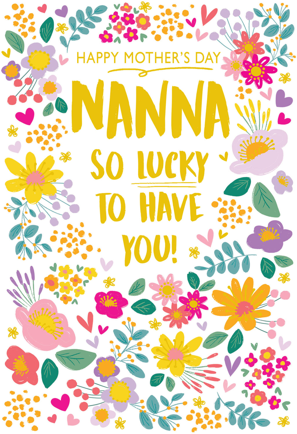 Nanna So Lucky To Have You Happy Mother's Day Card Lovely Verse