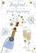 Husband Pearl Anniversary Card On Our 30th Champagne Flutes Happy  Lovely Verse