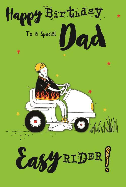 Dad Happy Birthday Card Easy Rider Witty Funny