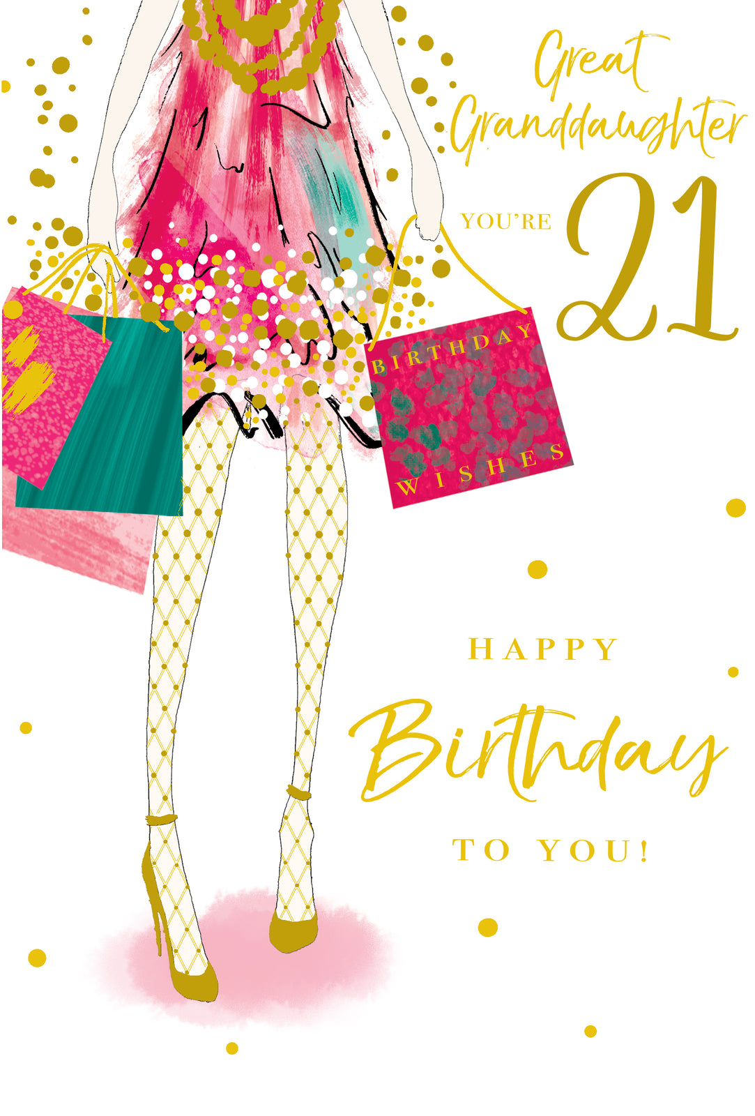 Great Granddaughter 21st Birthday Card 21 Today Happy Lovely Verse