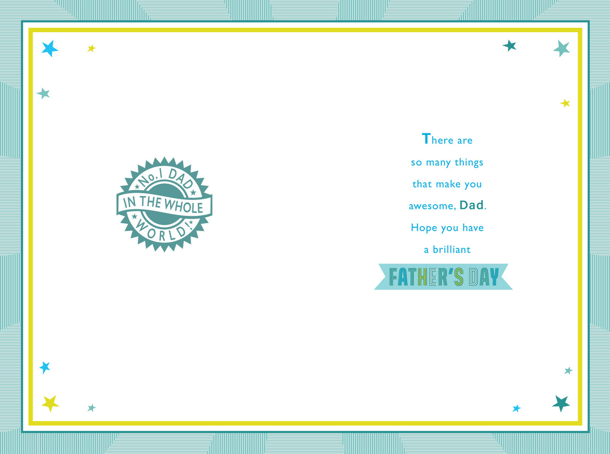 Fathers Day Card Best Dad Ever Certificate Lovely Verse