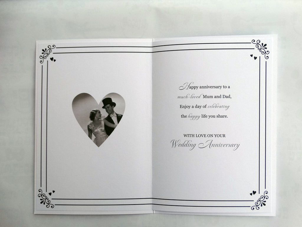 To My Wonderful Mum & Dad On Your Wedding Anniversary Couple Dancing Design Card
