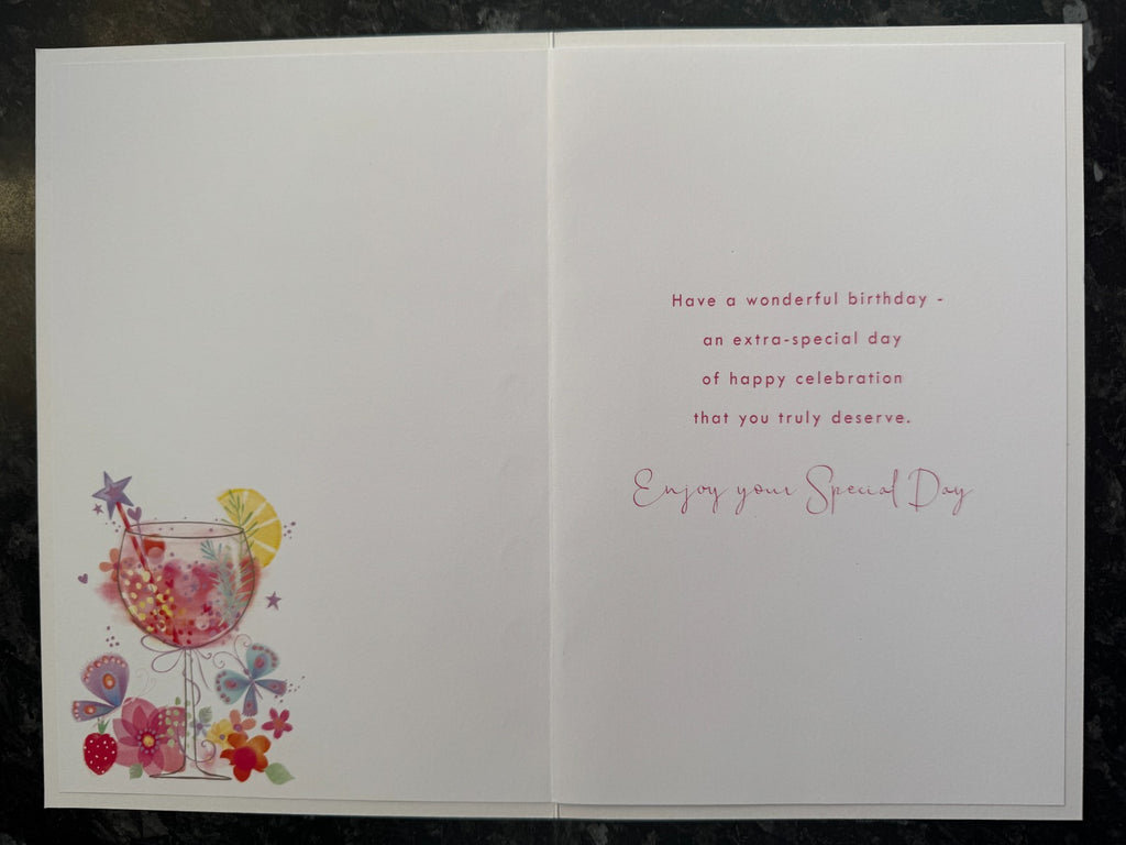 Daughter in Law Birthday Card Large Gin Cocktail Alcohol Pun Luxury Cards UK