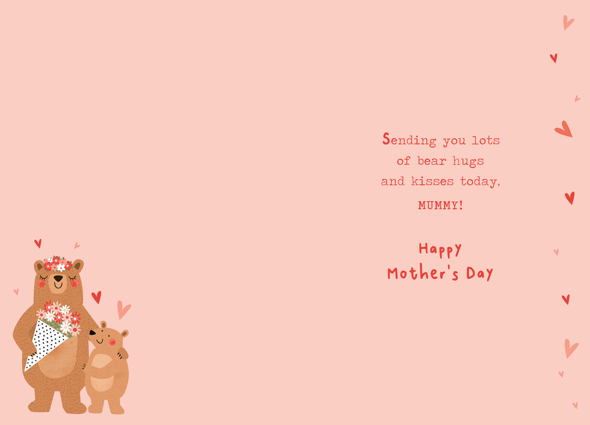 Mummy I Love You Mama Bear Happy Mother's Day Card Lovely Verse