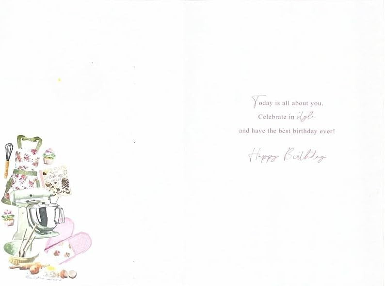 Birthday Card for Sister-in-law  Baking Theme  15x23cm  Colour Insert