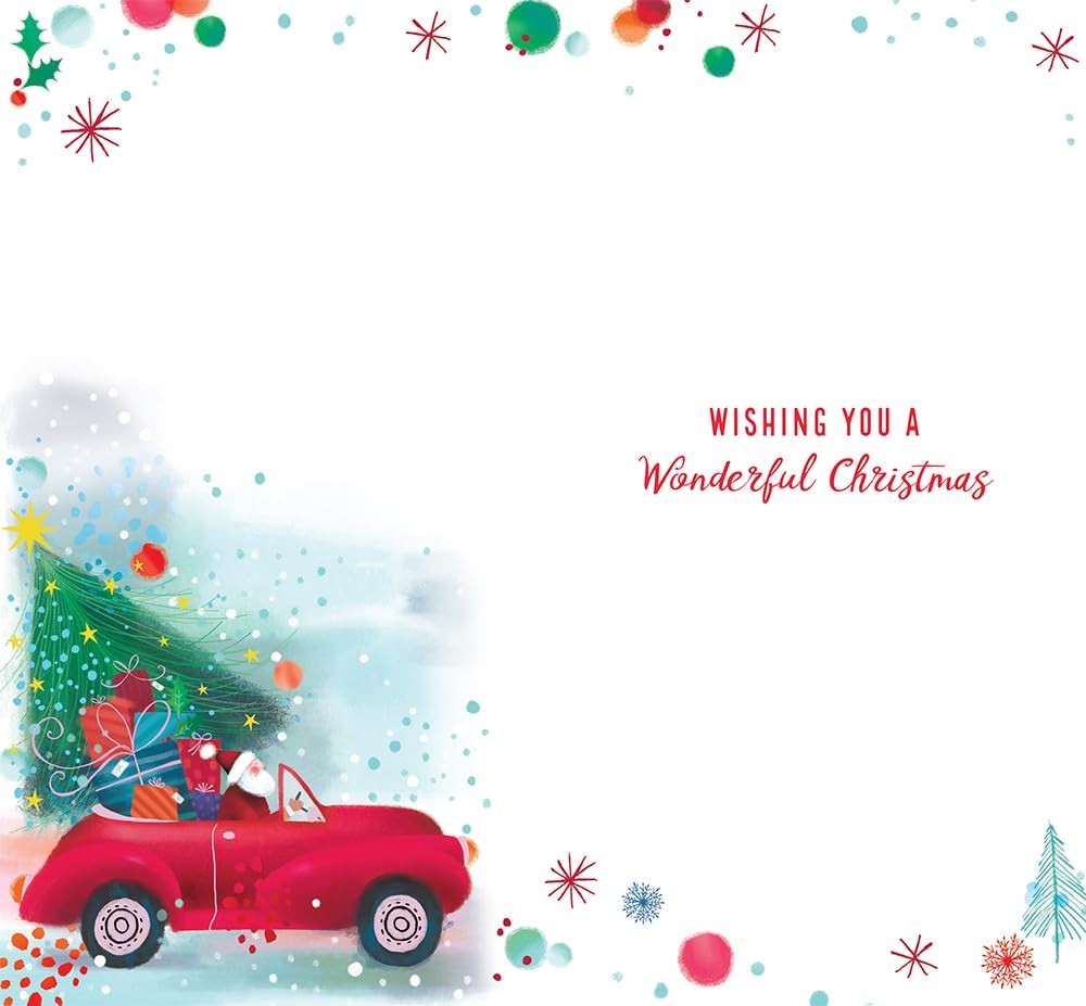 All The Family Christmas Card Wishing You Joy & Happiness This Christmas 9" x 5"