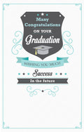 Many Congratulations On Your Graduation Success In The Future Shield Design Card