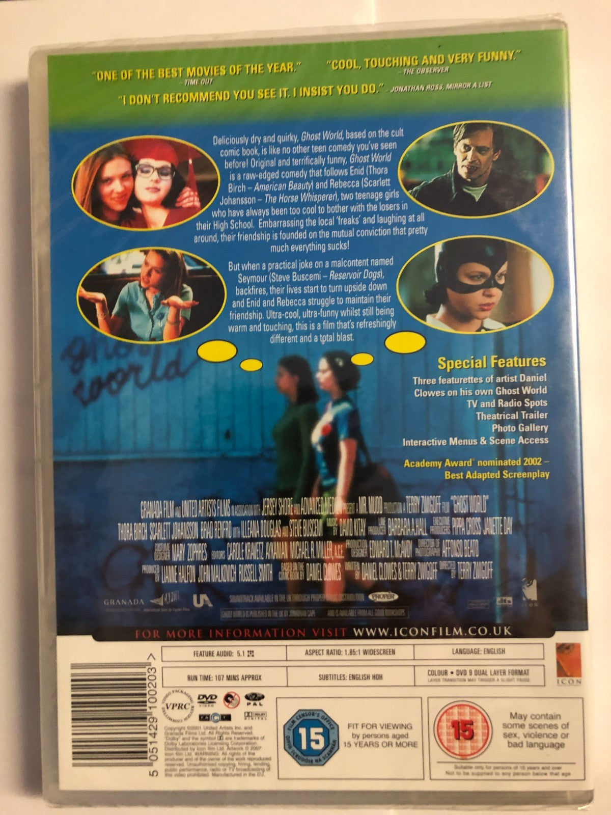 Ghost World (2007) Thora Birch Zwigoff DVD Region 2 New & Sealed