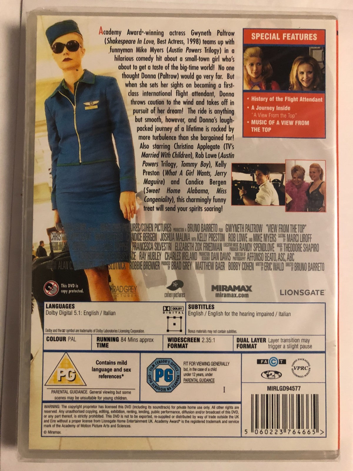 View from the Top (2011) Gwyneth Paltrow Barreto DVD Region 2 New & Sealed