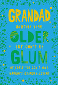 Grandad Happy Birthday Card Another Year Older But Don't Be Glum At Least You