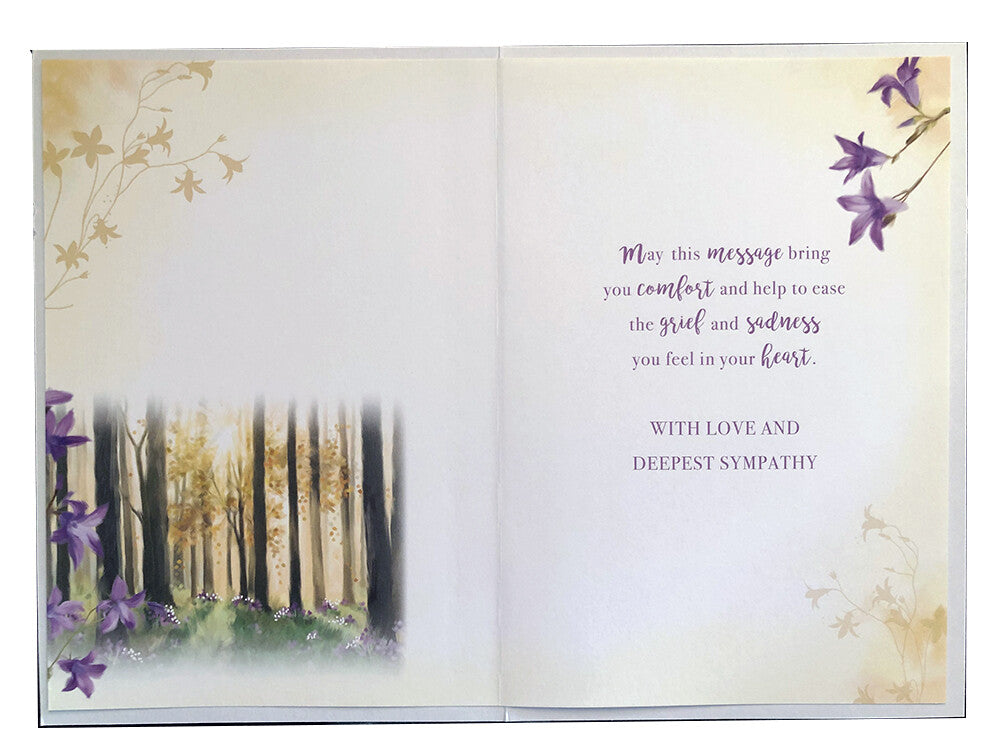 Loved One Sympathy Card The Loss Of Your Woodland Design Condolence Bereavement