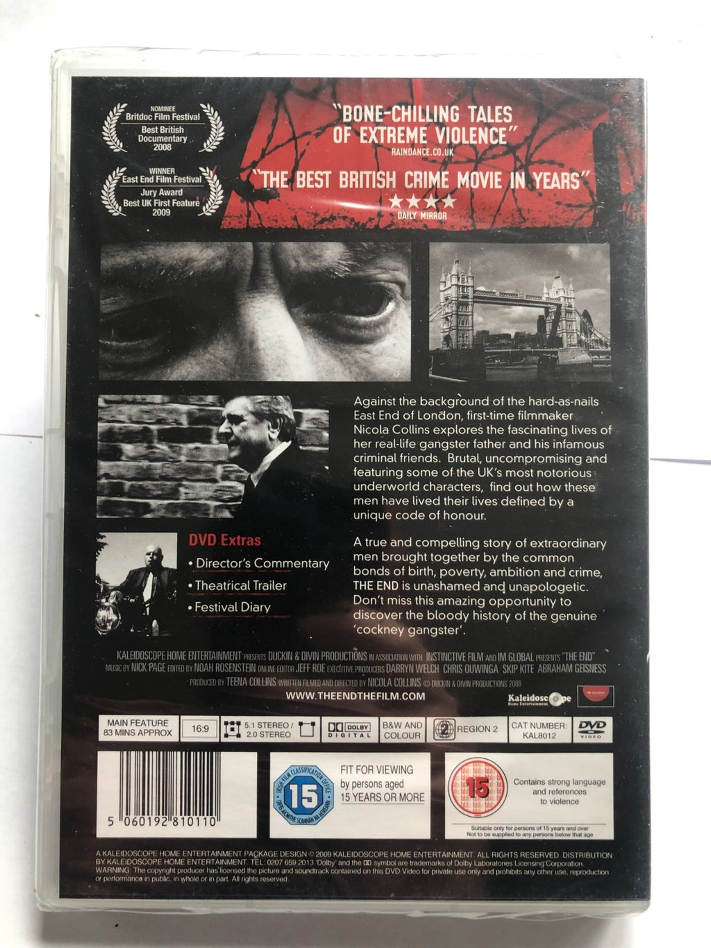 The End Confessions of a Cockney Gangster (2009) Nicola Collins DVD Region 2