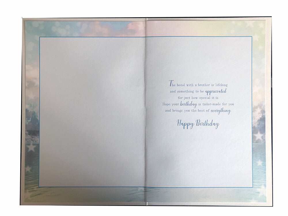 Brother Happy Birthday Card River Mountain Sentiments Lovely Verse