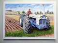 Country Super 6 Card Tractor Ploughed Field Design Open Blank Birthday Christmas