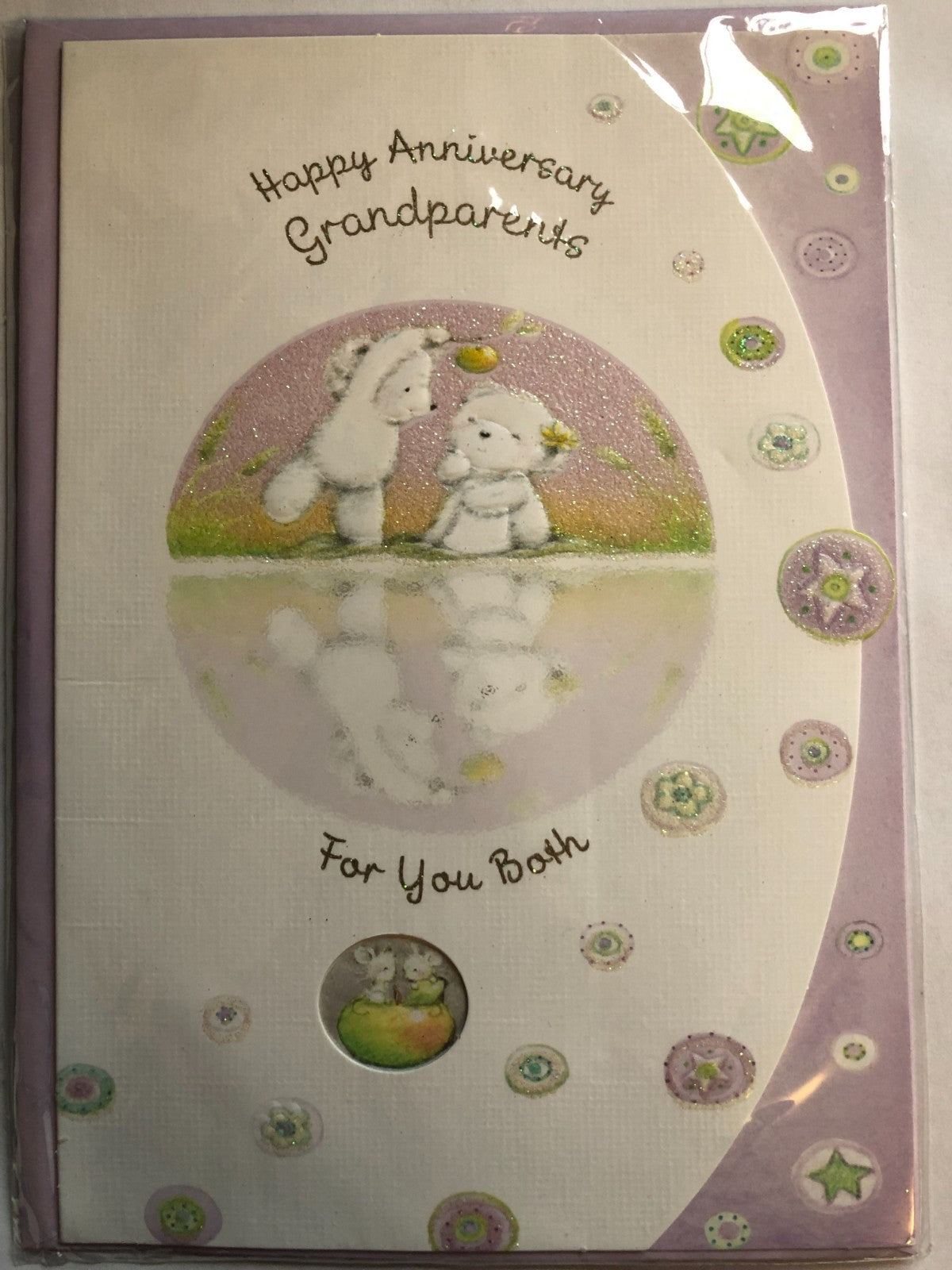 Grandparents Happy Anniversary Card  Cute Bears 13 x 19cm 2 Designs