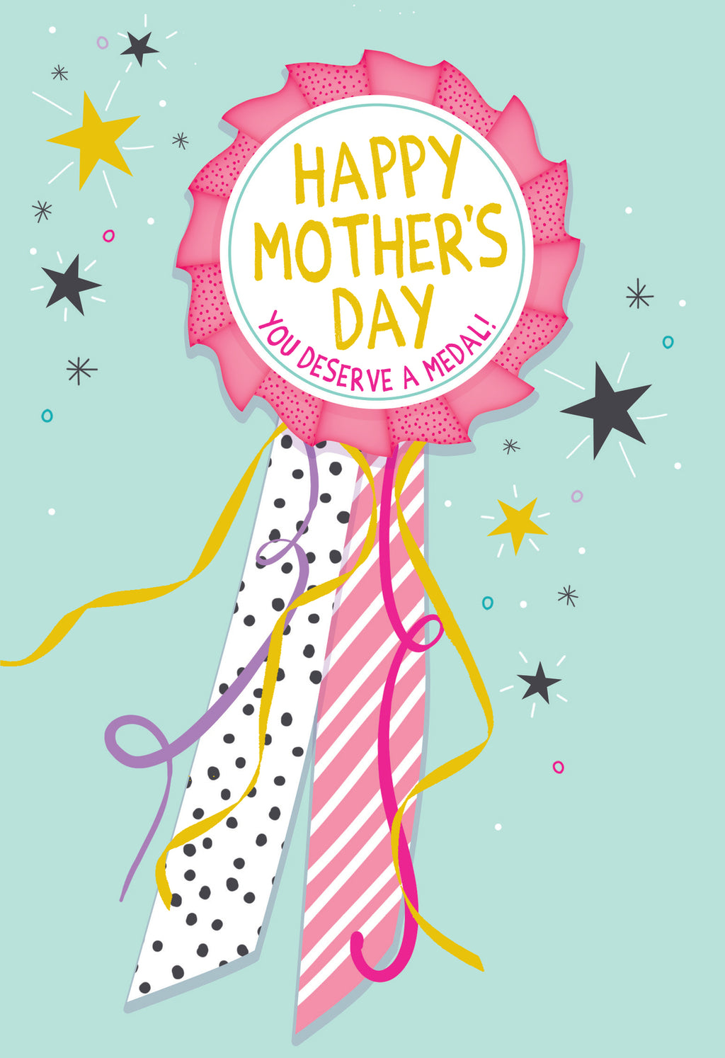 You Deseve A Medal Open Happy Mother's Day Card Lovely Verse