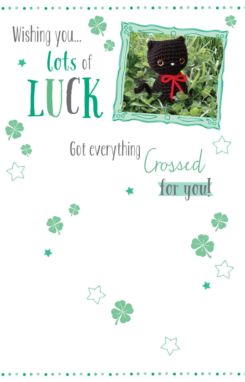 Good Luck Greeting Card Wishing You Lots Of Got Everything Crossed For You