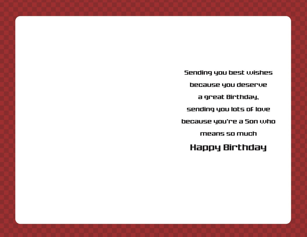Son Happy Birthday Card The Best Trophy Rosette Design Bright Modern
