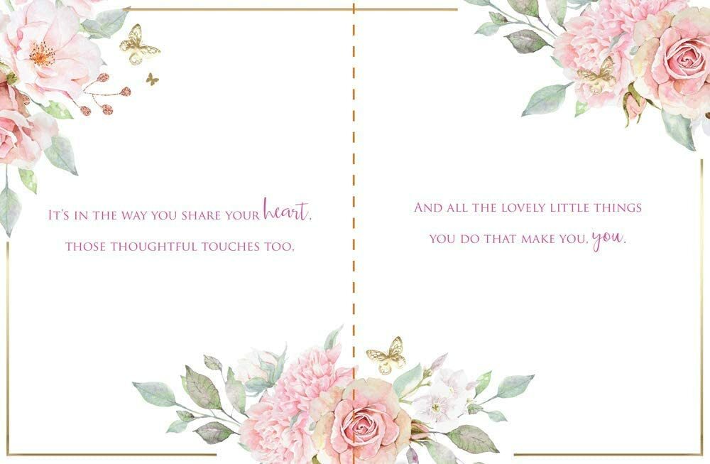 One I Love Birthday Card 6 Verse Booklet Large Luxury Floral Happy Lovely Verse