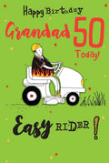 Grandad 50th Birthday Card On Your 50 Today Easy Rider Happy Lovely Verse