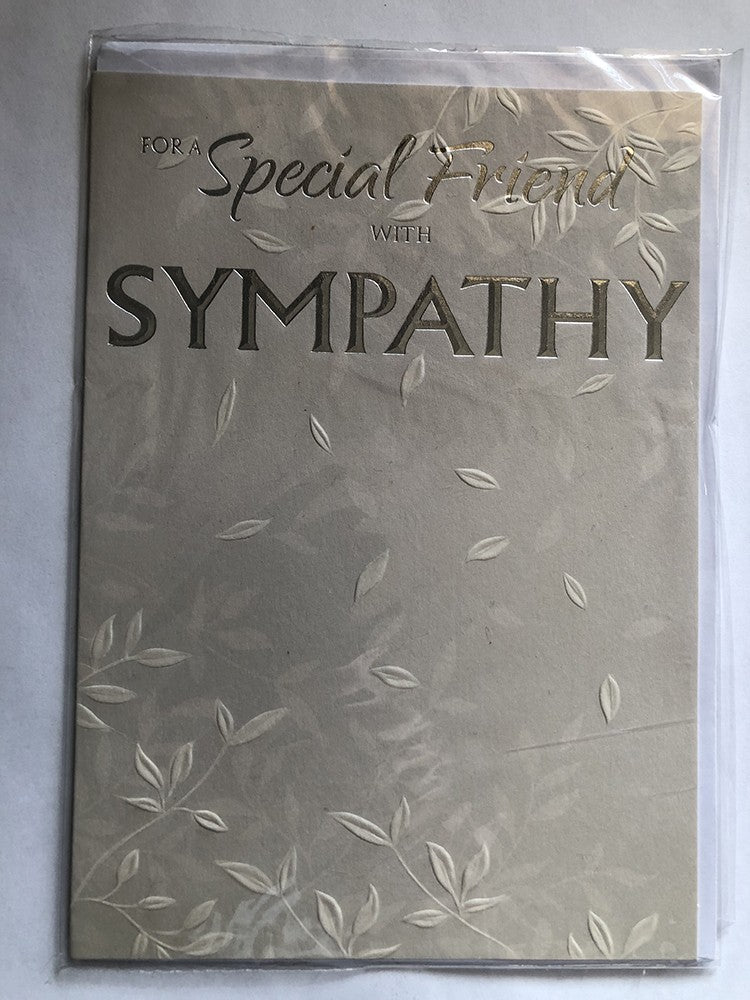 With Sympathy Condolence Card For A Special Friend Leaves
