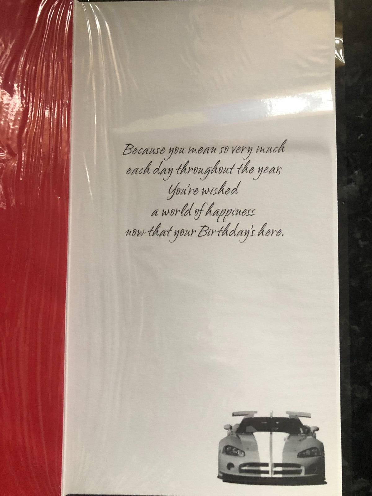 Brother Birthday Card Sports Cars For Him Mens Tall Slim Luxury Embossed Verse