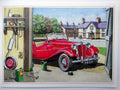 MG TD 1952 Card Red Car Pub Garage Tools Christmas Open Blank Birthday
