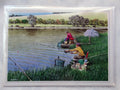 The Match Fishing Contest Design Open Blank Christmas Birthday Card