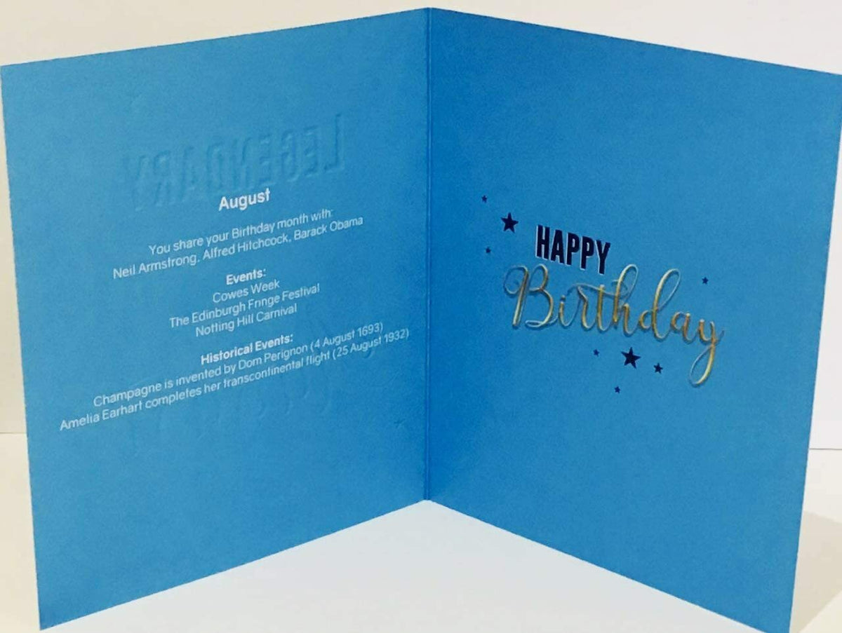 August Happy Birthday Card Only Legendary Men Are Born In Male Lovely Verse