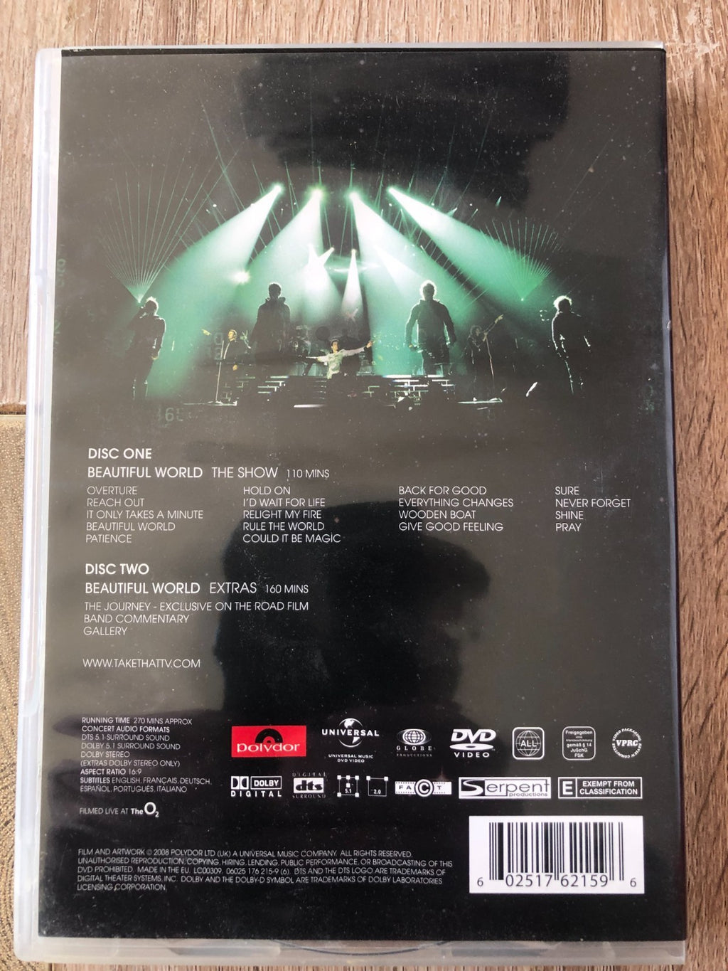 Vintage Take That DVD Beautiful World Live 2  Discs Booklet New DVD