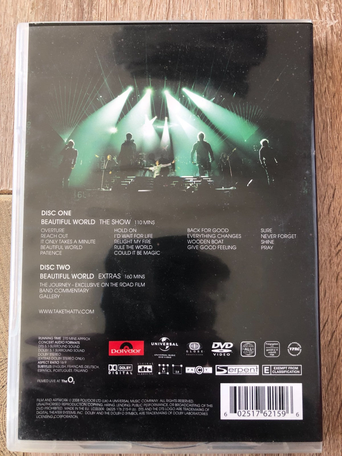 Vintage Take That DVD Beautiful World Live 2  Discs Booklet New DVD