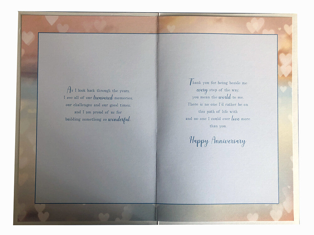 Golden 50th Anniversary Husband Card  Romantic Verse  Quality Finish