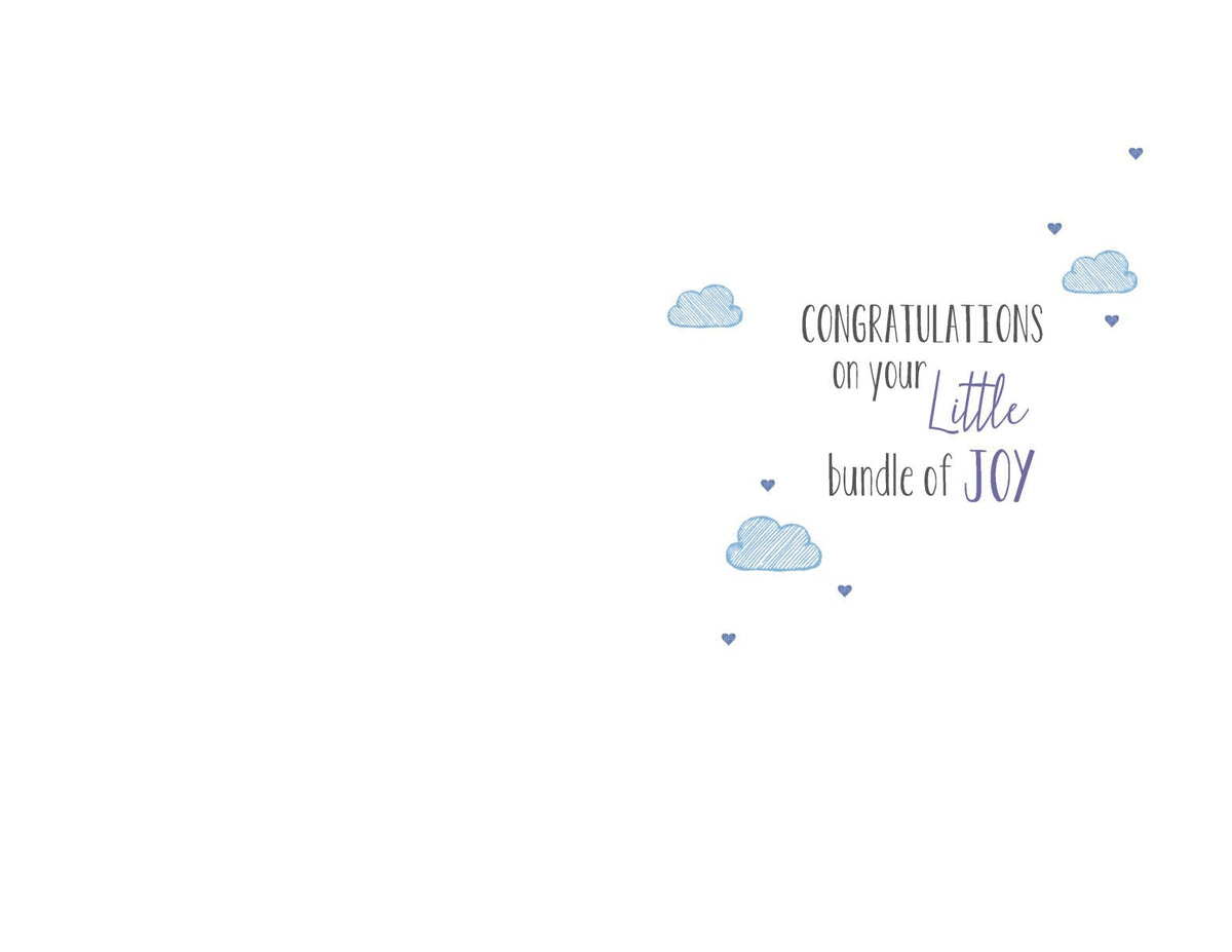 Baby Boy Birth Card Someone Wonderful New & Sweet Teddy Design New Baby