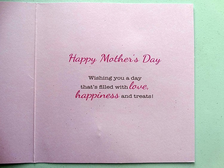 With Love Mum Cake Stand & Macaroons Design Mother's Day Card