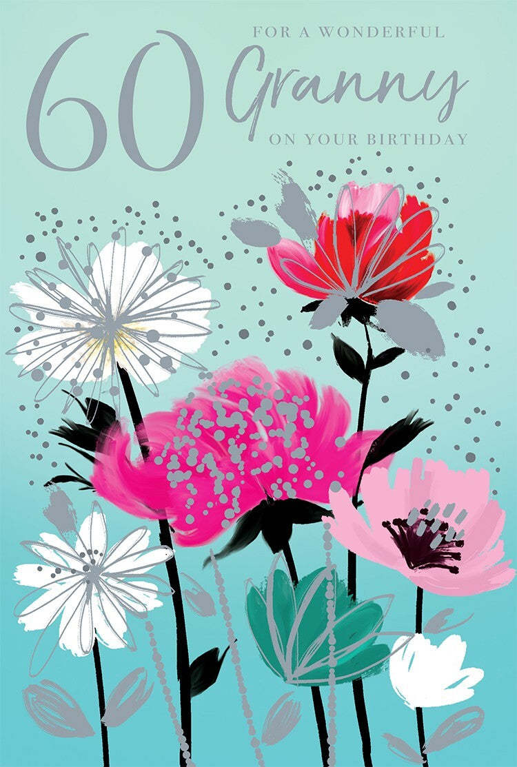 Granny 60th Birthday Card On Your 60 Today Happy Lovely Verse