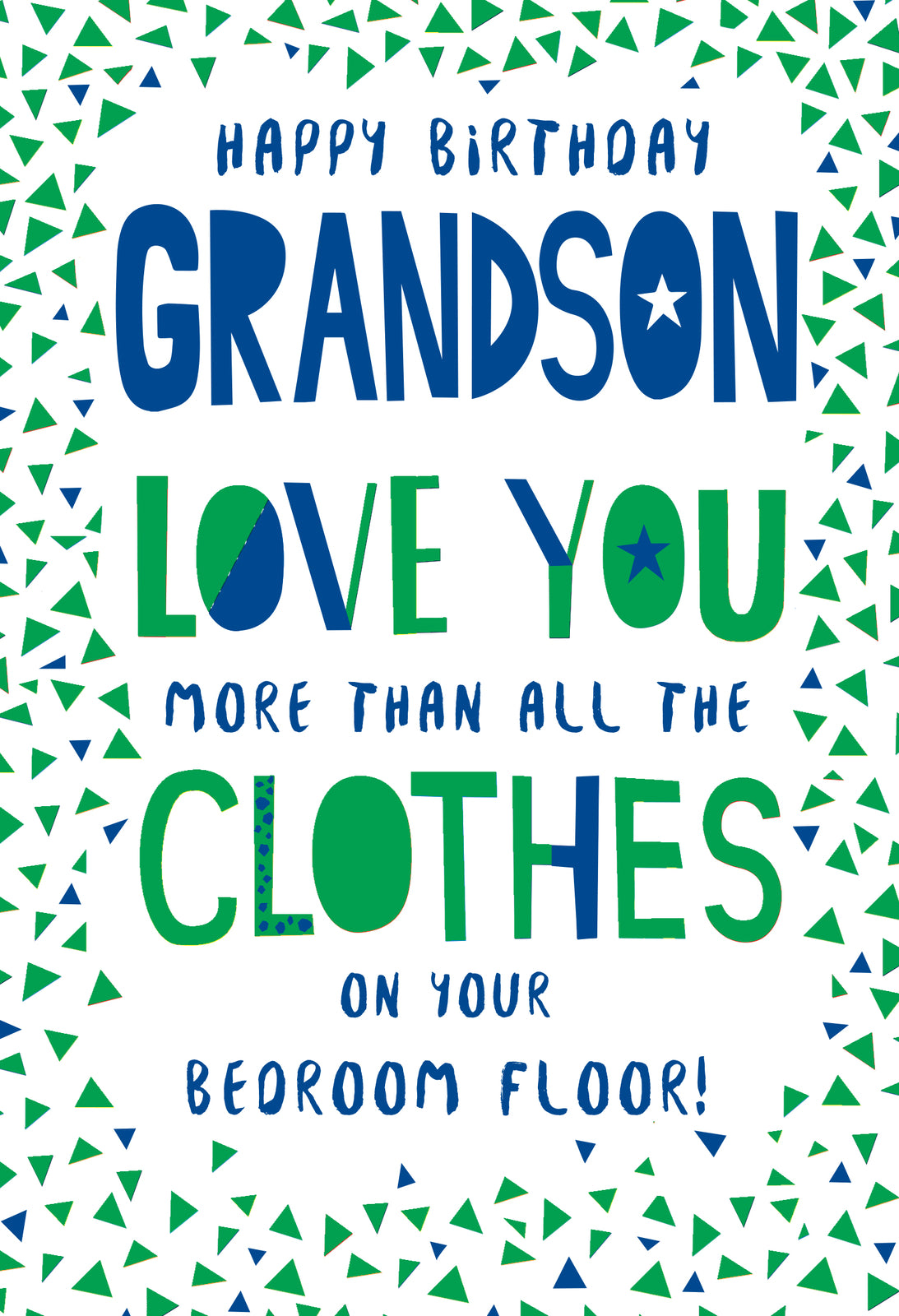 Grandson Happy Birthday Card Love You More Than All The Clothes On Your Bedroom