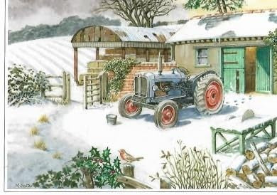 Nostalgic Traditional Tractors  Landrover Canal Christmas Card 28 Designs