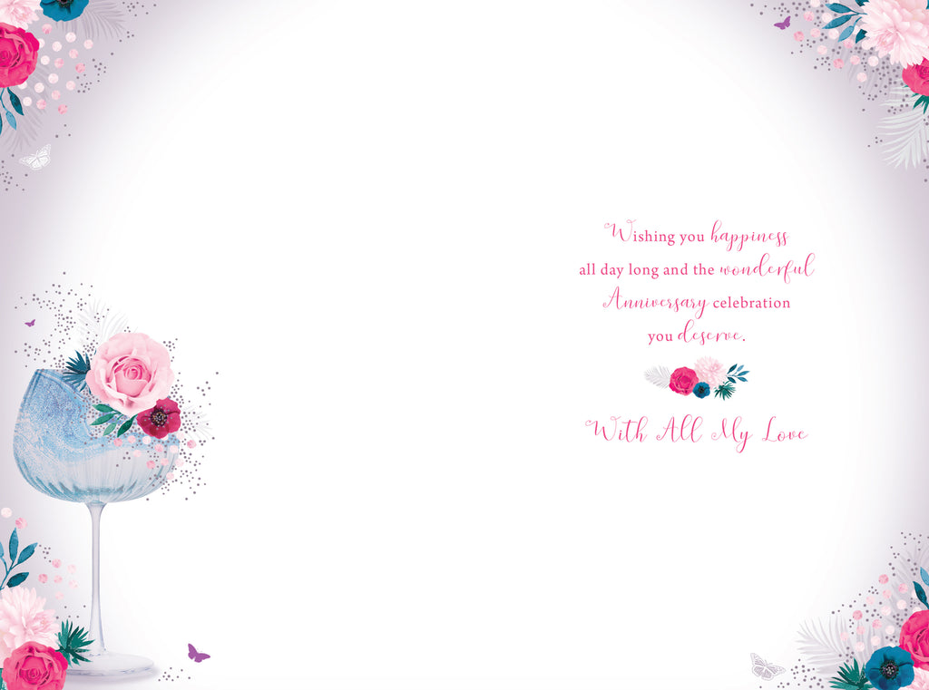 Wife Pearl Anniversary Card On Our 30th Rose Glass Happy Lovely Verse