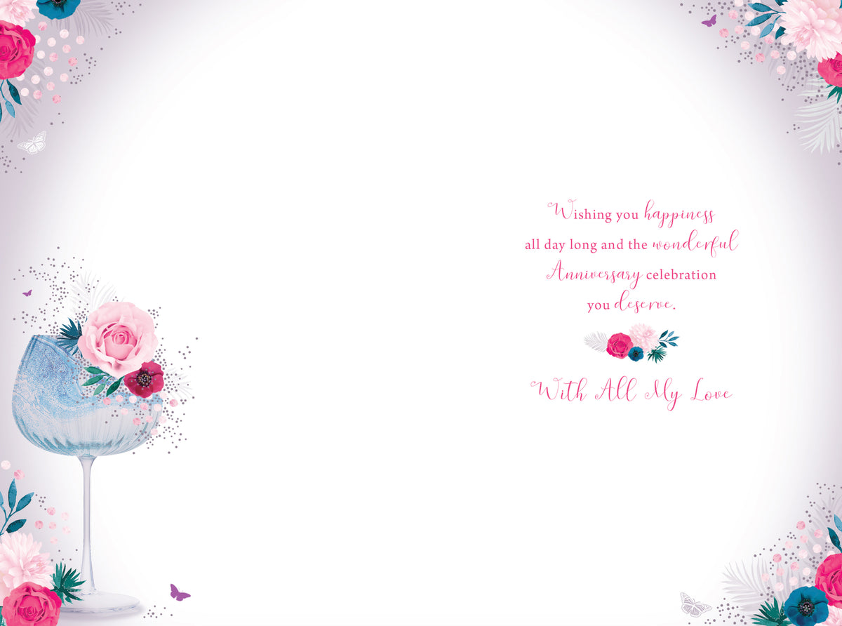 Wife Pearl Anniversary Card On Our 30th Rose Glass Happy Lovely Verse