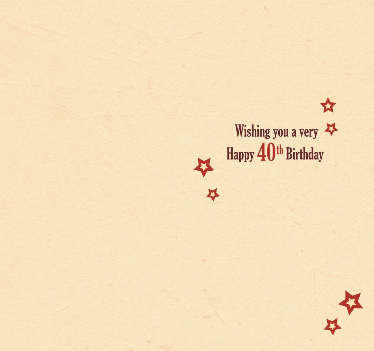 40th Happy Birthday Card 40 Today Congratulations Stripe Birthday