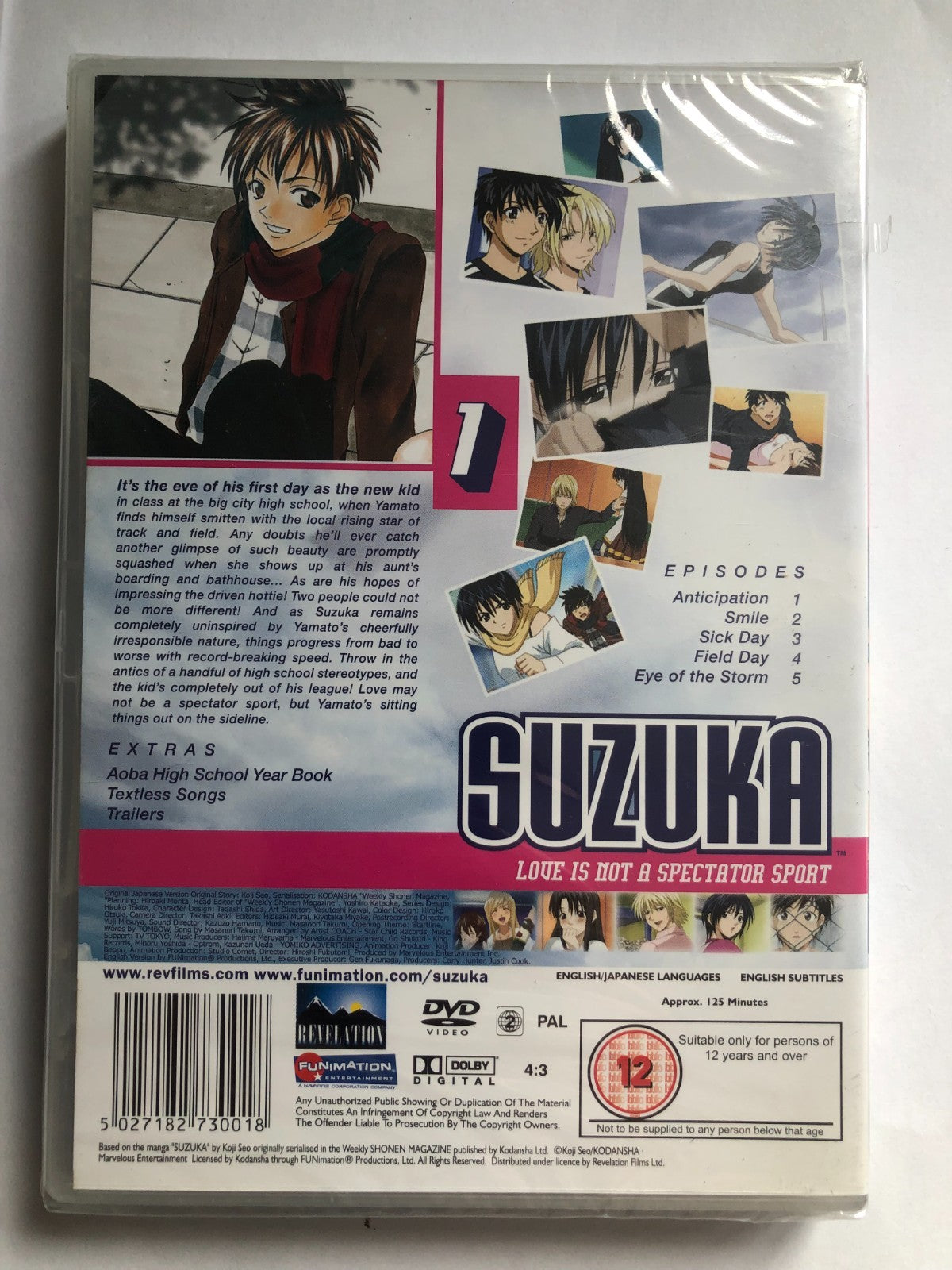 Suzuka, Vol.1 (12) DVD Brand New UK Release Genuine Fast Region 2 PAL New Sealed