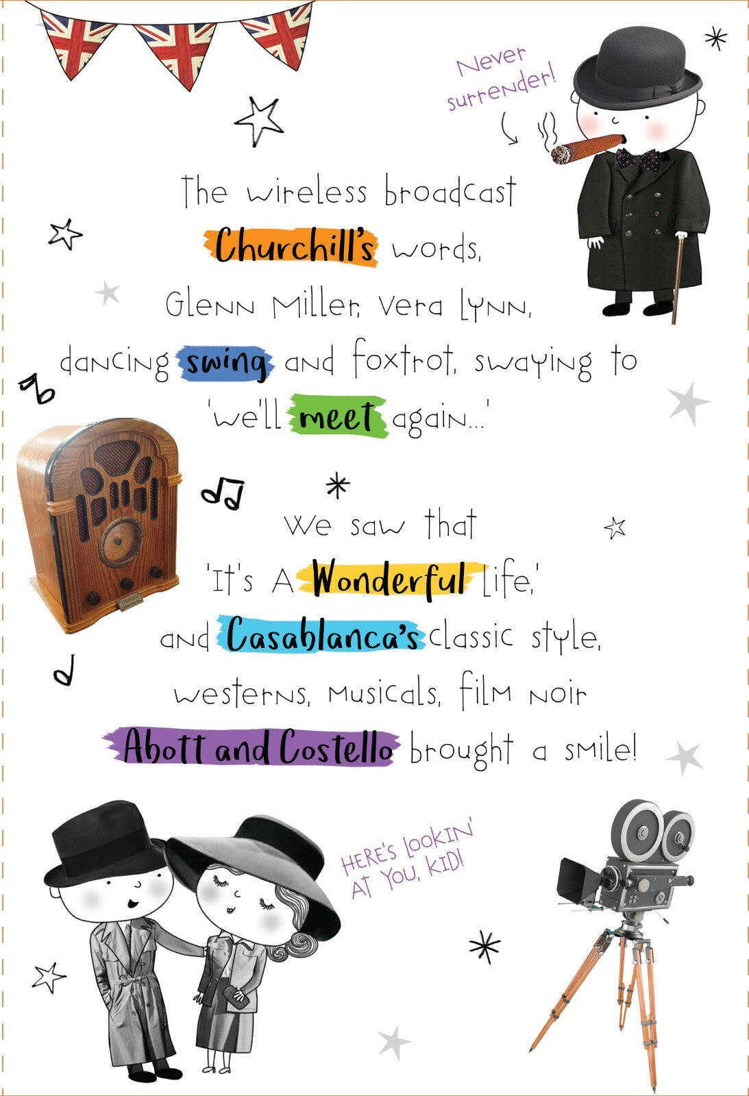 Someone Born In The 40's Happy Birthday Card A Decade To Remember 1940's