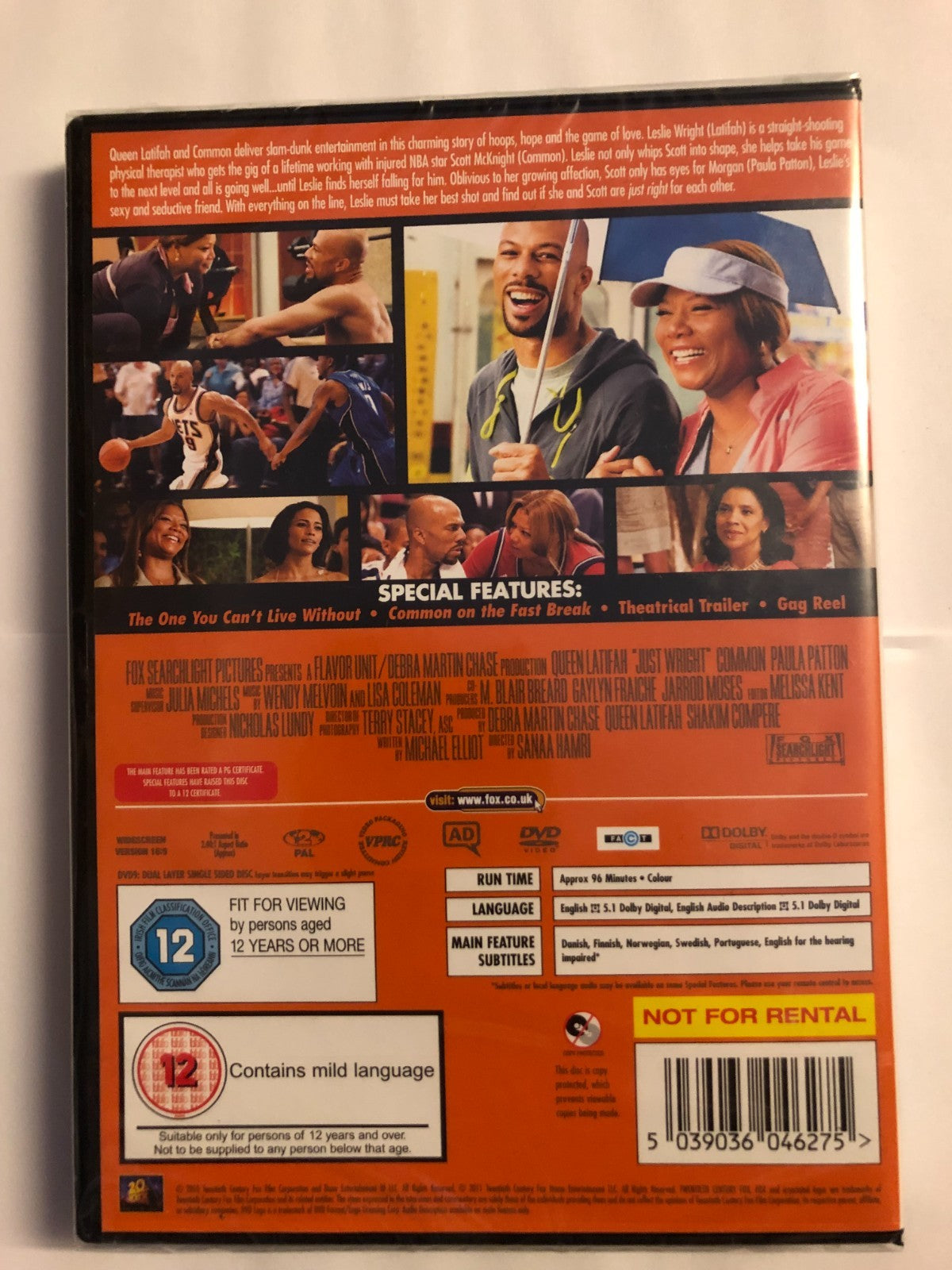 Just Wright (12) DVD Brand New UK Release Genuine Fast Region 2 PAL New Sealed