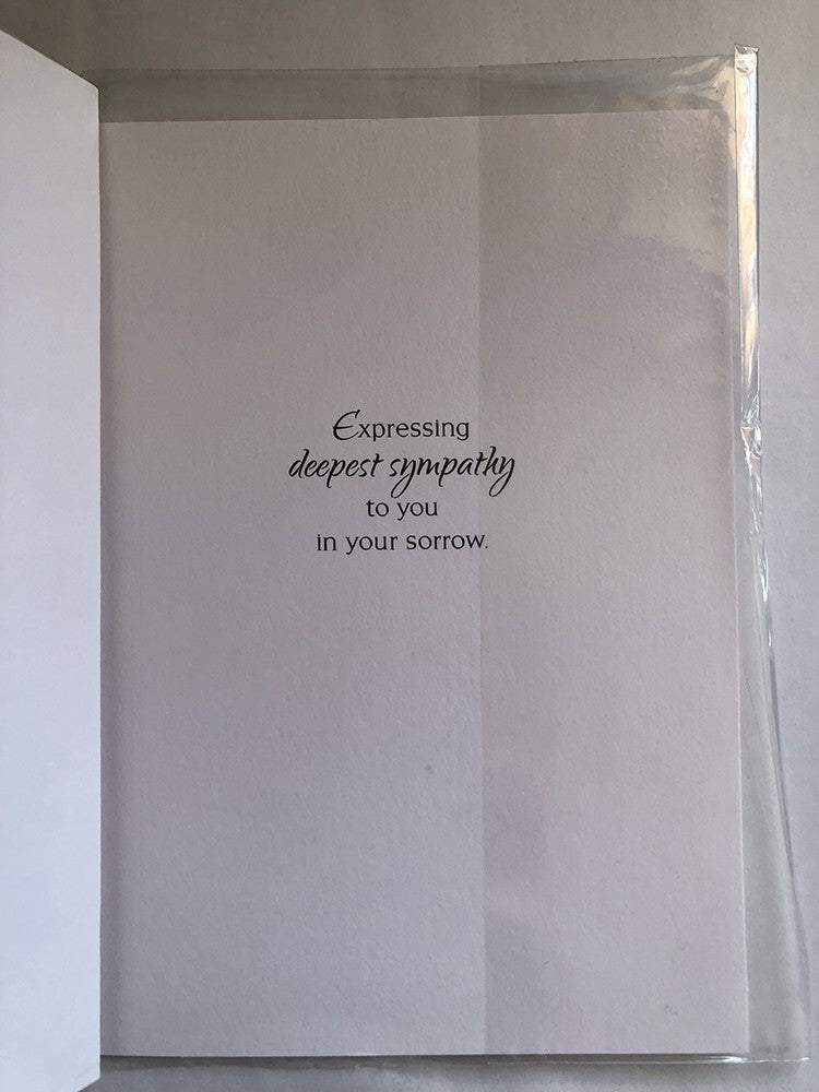 With Sympathy Condolence Card To All The Family Leaves