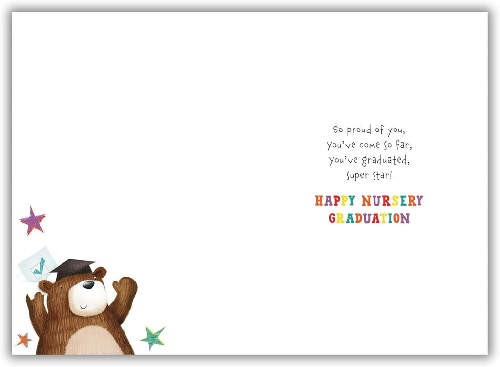 Nursery Graduation Card Well Done You've Graduated Pre-School Bear Design