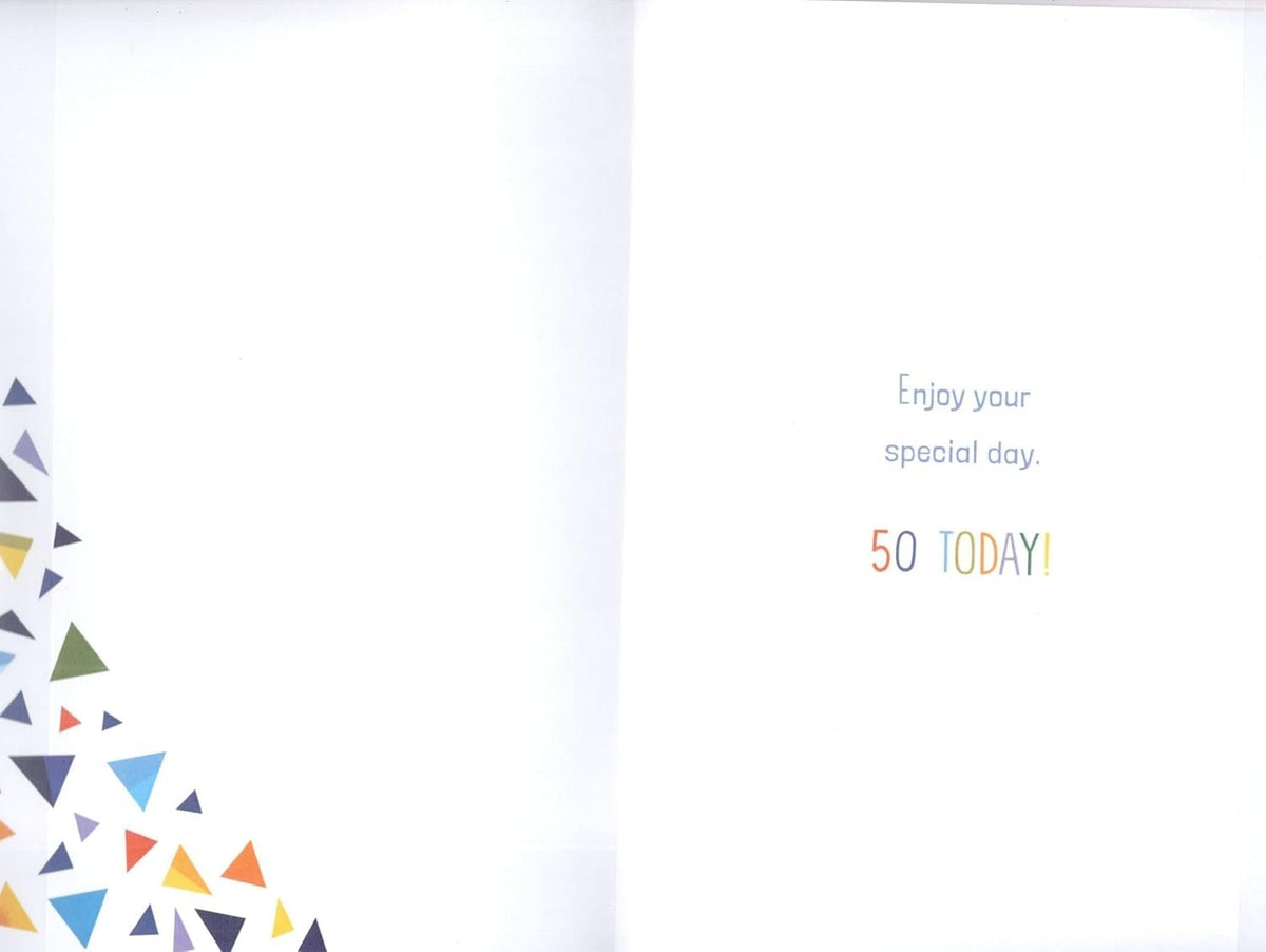 Son-in-law 50th Birthday Card  Funny Wine & Cheese Design  15x23cm