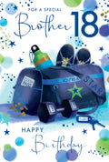 Brother 18th Birthday Card 18 Today Gym Bag Happy Lovely Verse