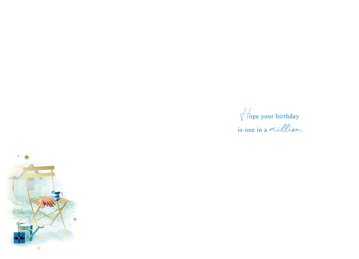 Happy 85th Birthday Card Male Foil Finish 8" x 6" Lovely Verse