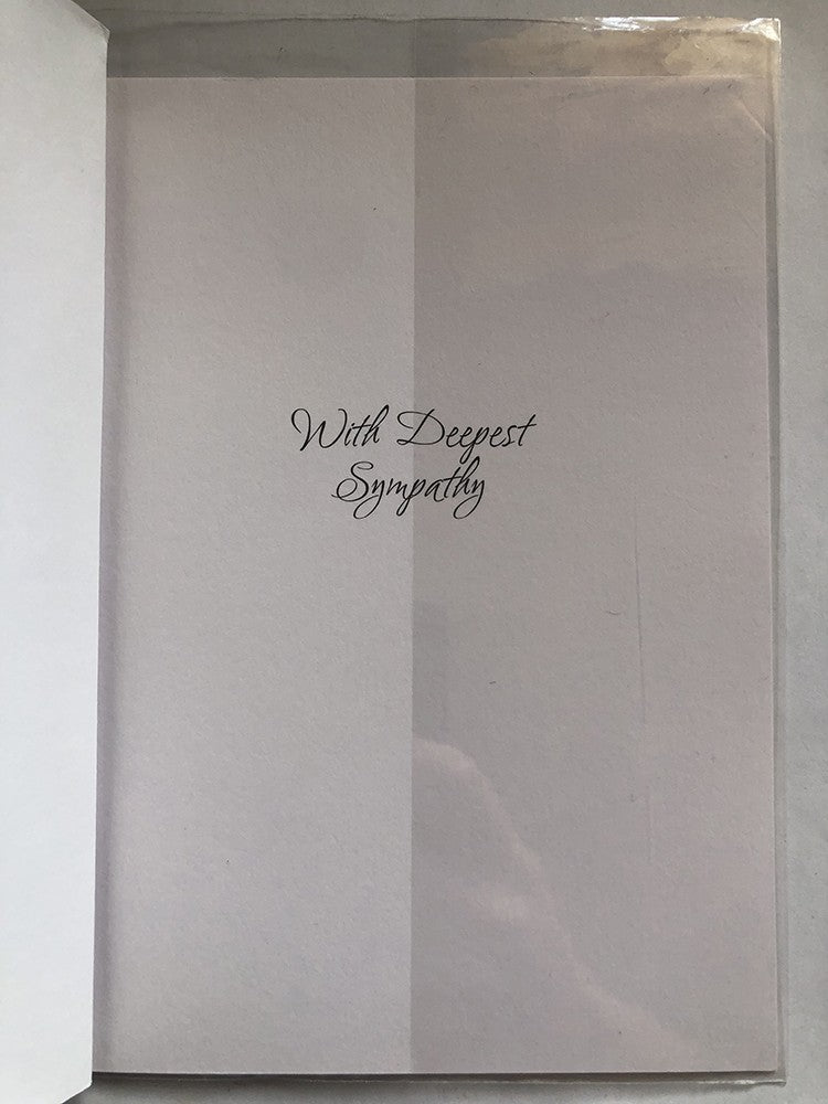 With Sympathy Condolence Card Silver Foil