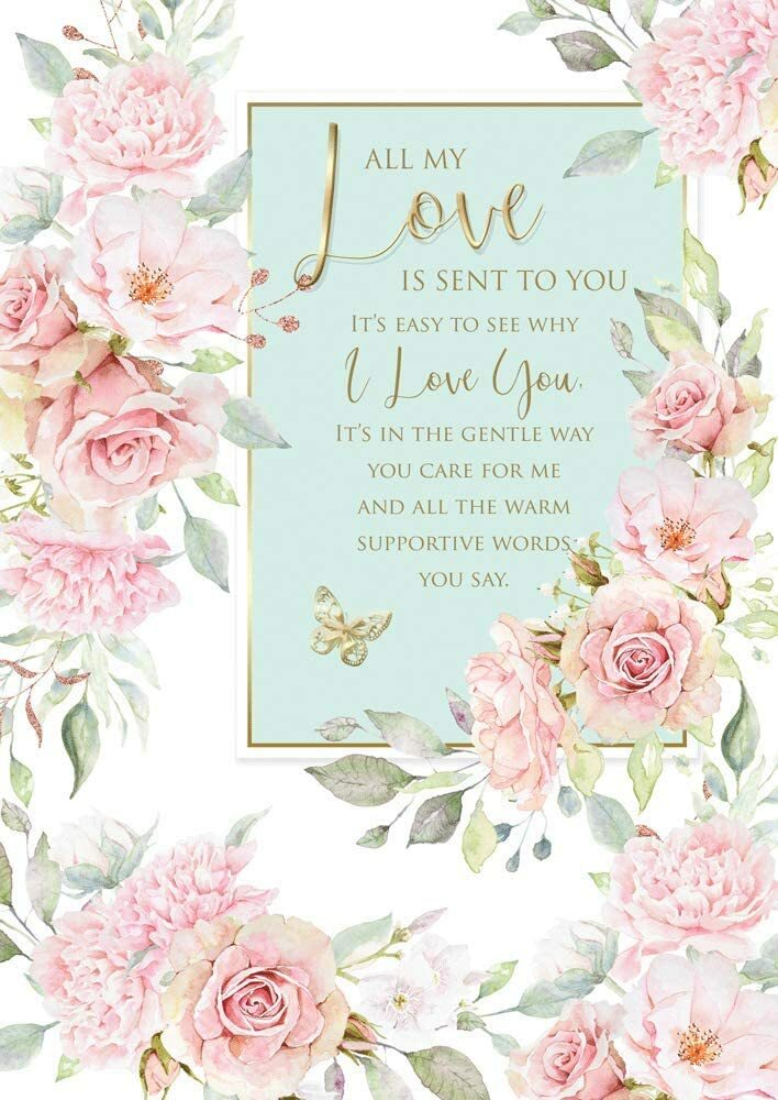 One I Love Birthday Card 6 Verse Booklet Large Luxury Floral Happy Lovely Verse